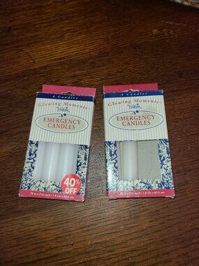 Vintage Emergency Candle Set of 6 Gibson Greetings Hong Kong .75" x 5"